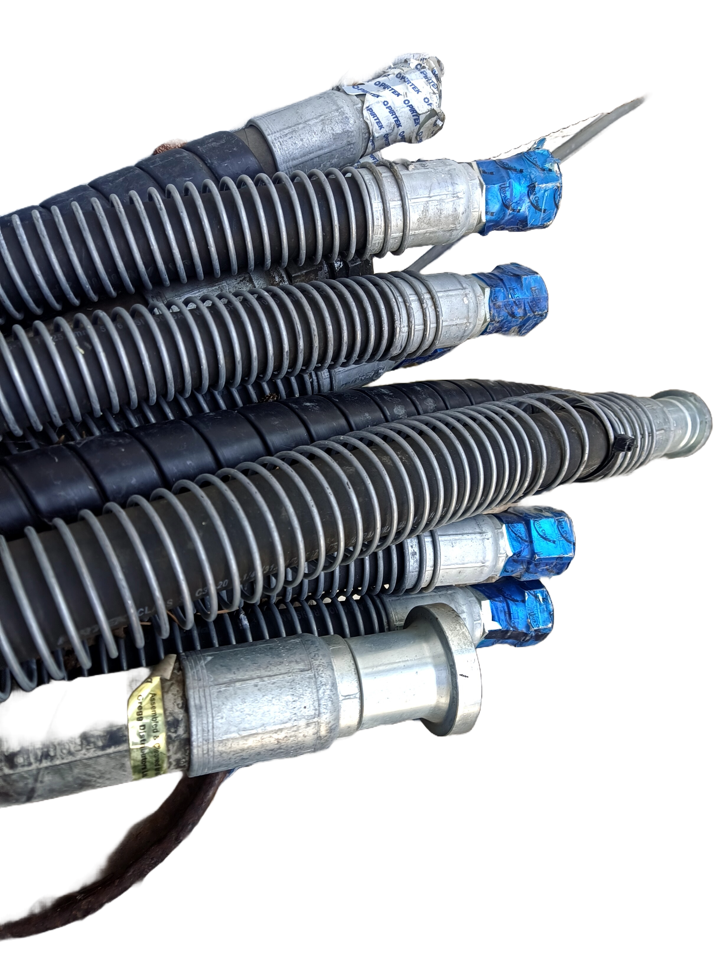 Lot of  11 PIRTEK 5000-PSI Hydraulic Hoses CAT